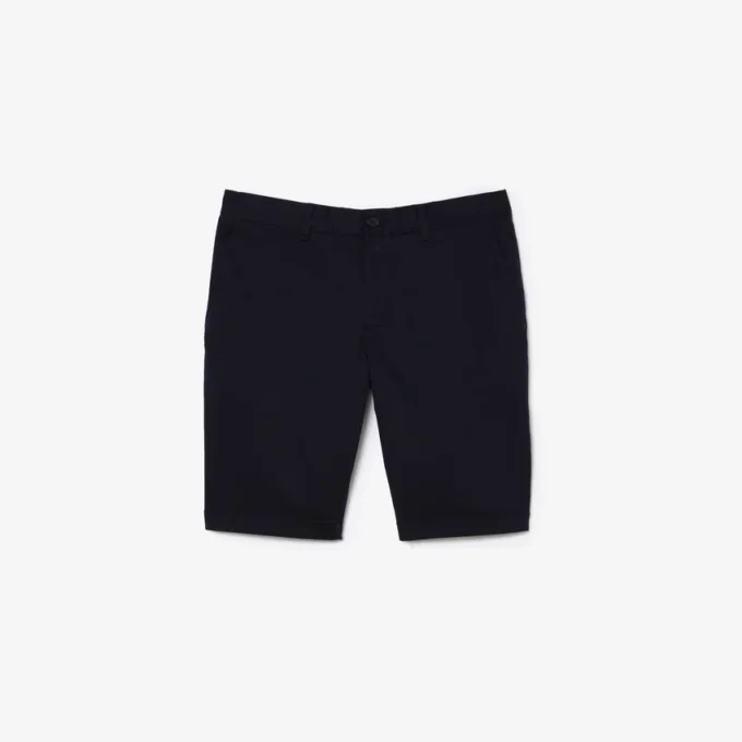 Pantalones cortos de algodón elástico de corte ajustado para hombre