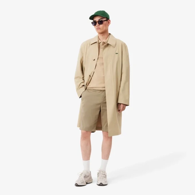 Pantalones cortos de algodón elástico de corte ajustado para hombre