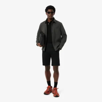 Pantalones cortos de algodón elástico de corte ajustado para hombre