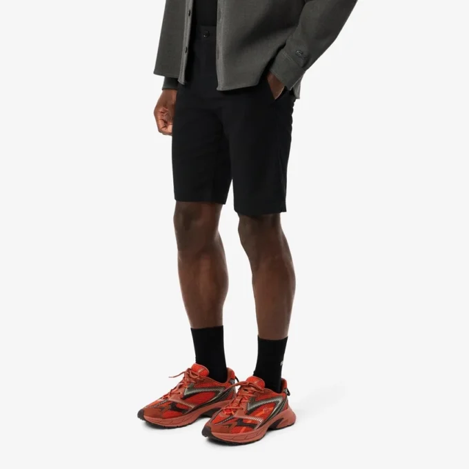 Pantalones cortos de algodón elástico de corte ajustado para hombre