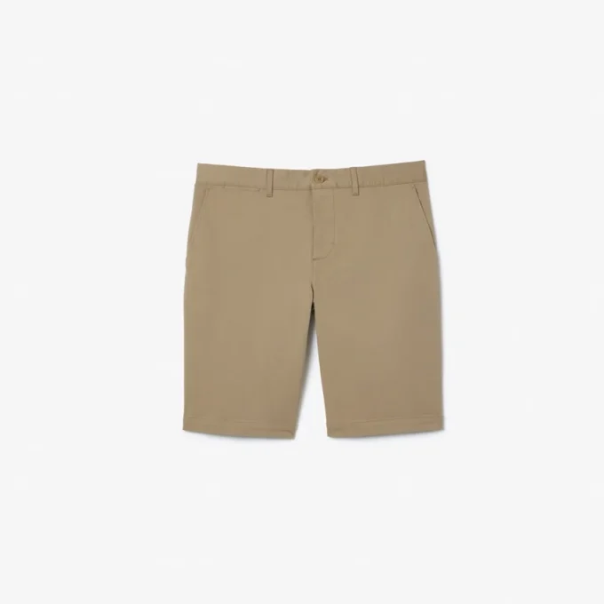 Pantalones cortos de algodón elástico de corte ajustado para hombre
