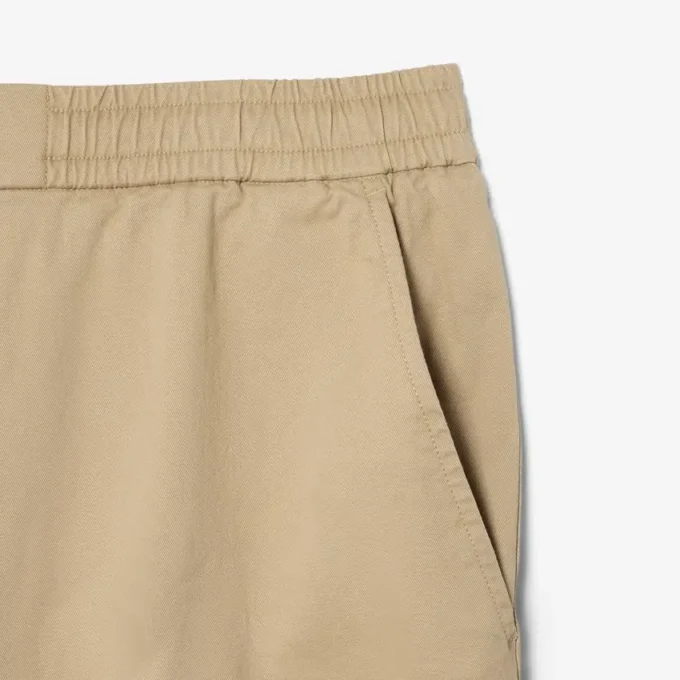 Pantalones cortos de algodón elástico de corte regular