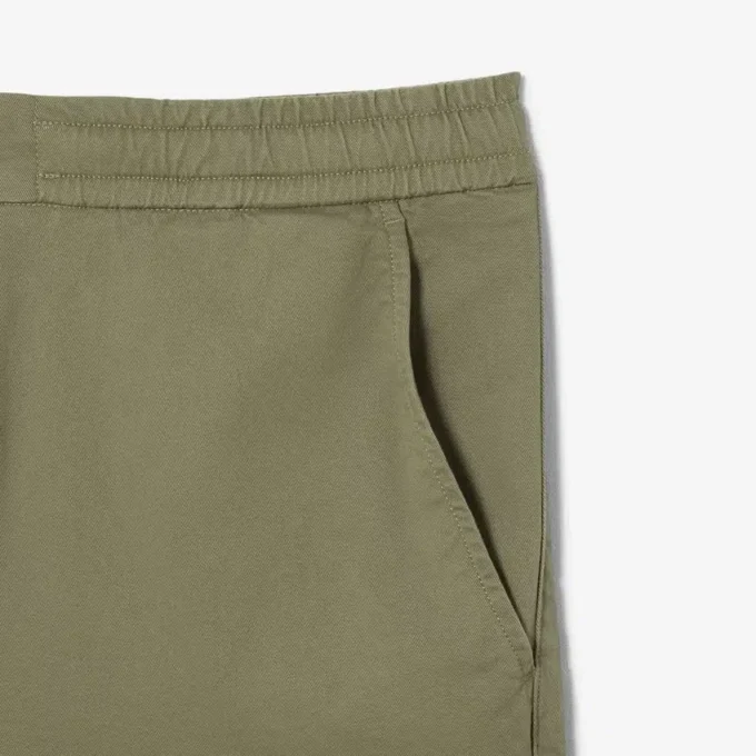 Pantalones cortos de algodón elástico de corte regular