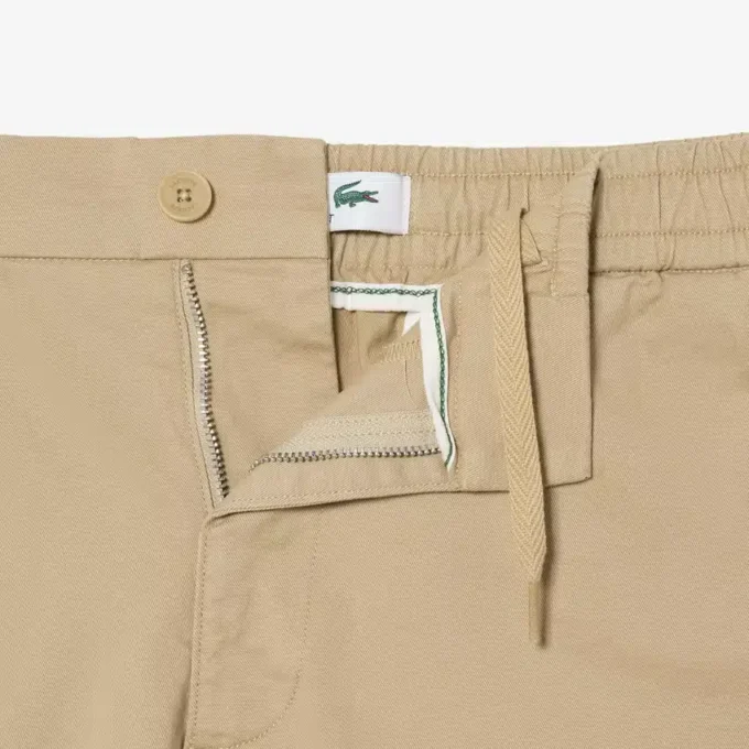 Pantalones cortos de algodón elástico de corte regular