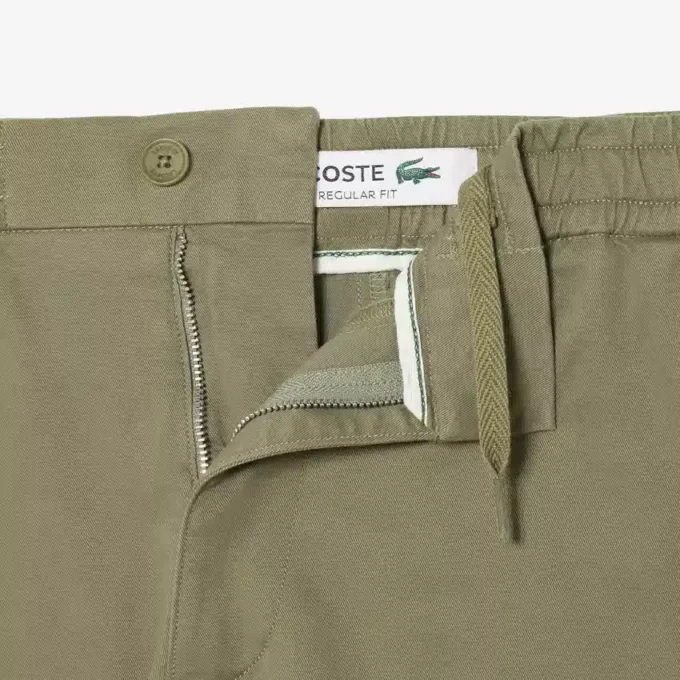 Pantalones cortos de algodón elástico de corte regular