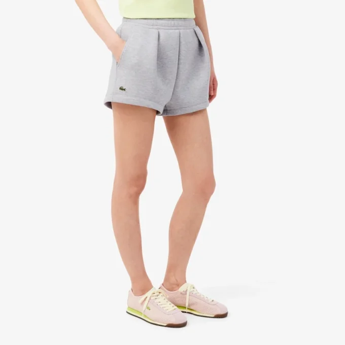 Pantalones cortos de algodón plisados