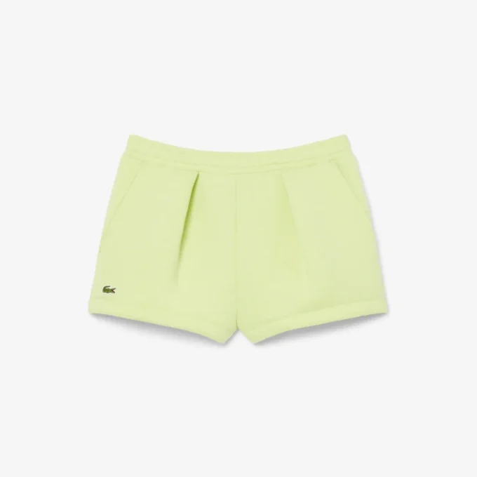 Pantalones cortos de algodón plisados