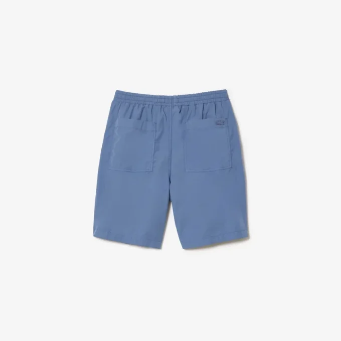 Pantalones cortos de corte holgado con efecto lavado para hombre