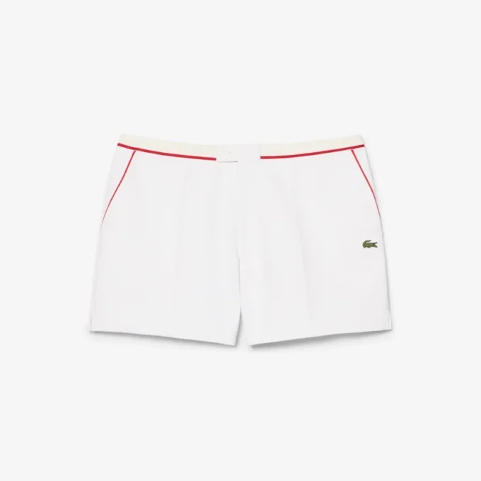 Pantalones cortos de doble cara con ribete en contraste y corte regular