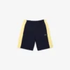 Pantalones cortos de felpa cepillada con bloques de color para hombre