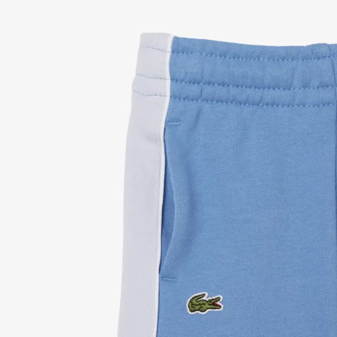 Pantalones cortos de felpa con bloques de color