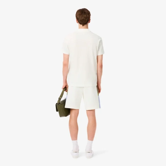 Pantalones cortos de felpa con bloques de color para hombre