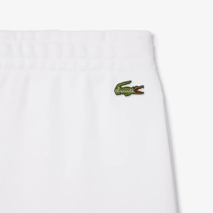 Pantalones cortos de felpa con bordado de texto para hombre, corte regular