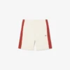 Pantalones cortos de felpa de algodón con bloques de color para hombre