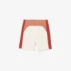 Pantalones cortos de felpa de algodón con bloques de color para hombre