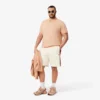 Pantalones cortos de felpa de algodón con bloques de color para hombre