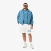 Pantalones cortos de felpa de algodón con estampado gráfico para hombre