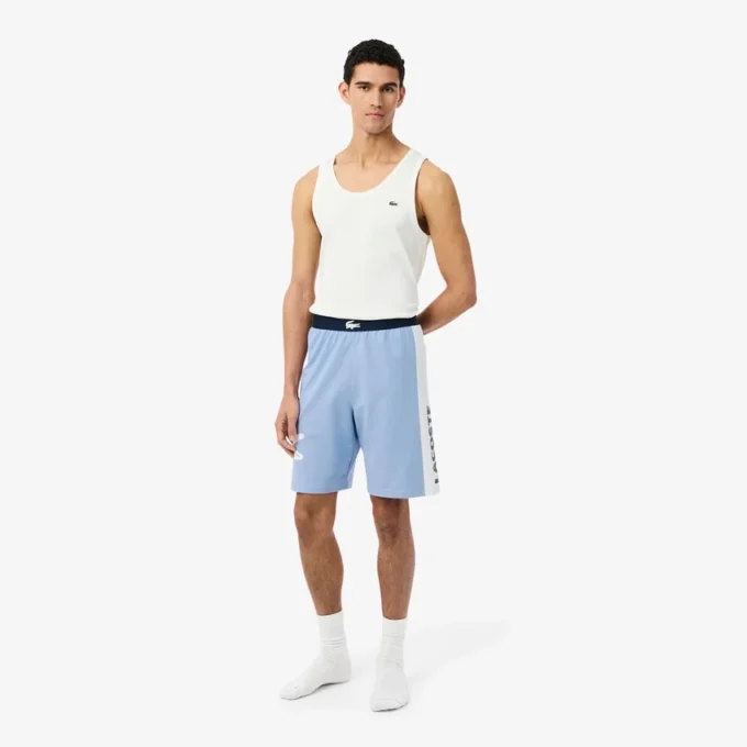 Pantalones cortos de felpa de corte recto para estar por casa