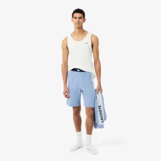 Pantalones cortos de felpa de corte recto para estar por casa