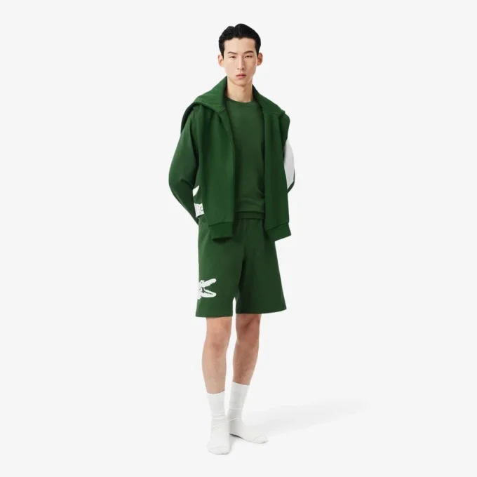 Pantalones cortos de felpa de corte recto para estar por casa