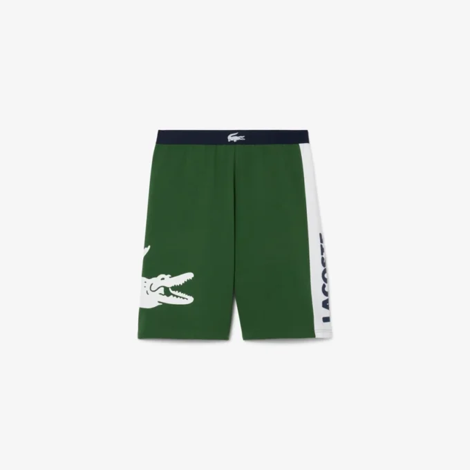Pantalones cortos de felpa de corte recto para estar por casa