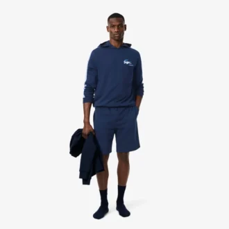 Pantalones cortos de felpa de corte recto para hombre