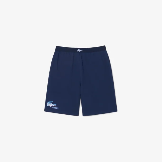 Pantalones cortos de felpa de corte recto para hombre
