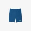 Pantalones cortos de felpa estampados con efecto lavado de corte regular para hombre