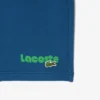 Pantalones cortos de felpa estampados con efecto lavado de corte regular para hombre