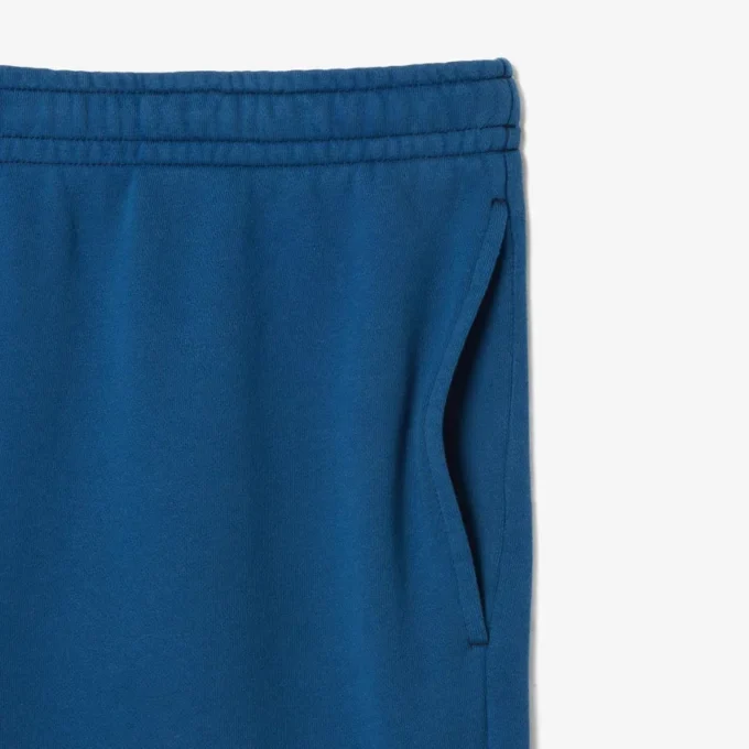 Pantalones cortos de felpa estampados con efecto lavado de corte regular para hombre