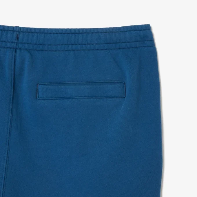 Pantalones cortos de felpa estampados con efecto lavado de corte regular para hombre