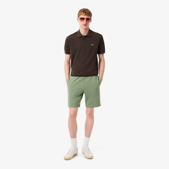 Pantalones cortos de forro polar de corte regular para hombre