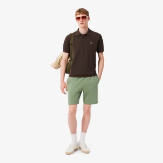 Pantalones cortos de forro polar de corte regular para hombre