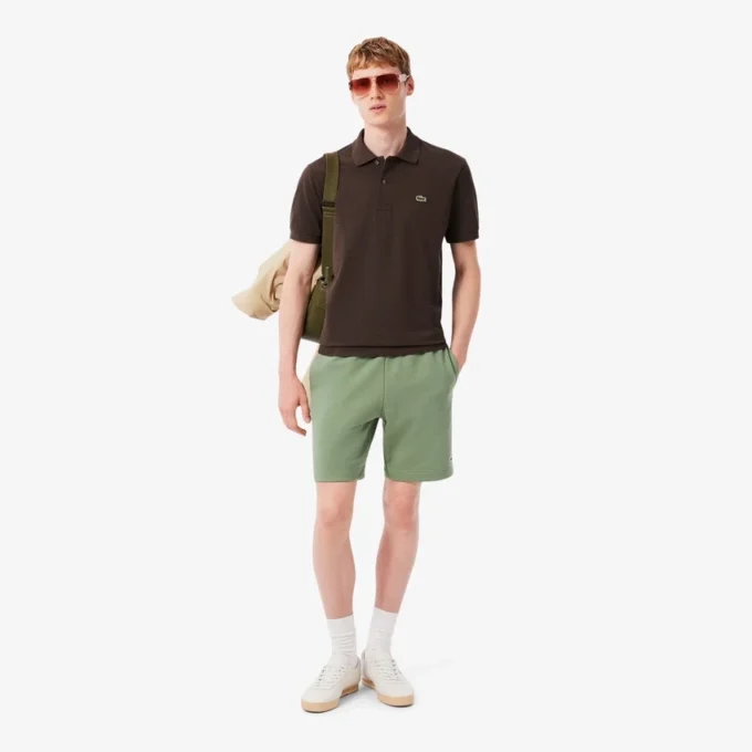 Pantalones cortos de forro polar de corte regular para hombre