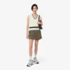 Pantalones cortos de jersey satinado con rayas Pointelle para mujer