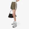 Pantalones cortos de jersey satinado con rayas Pointelle para mujer