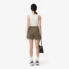 Pantalones cortos de jersey satinado con rayas Pointelle para mujer