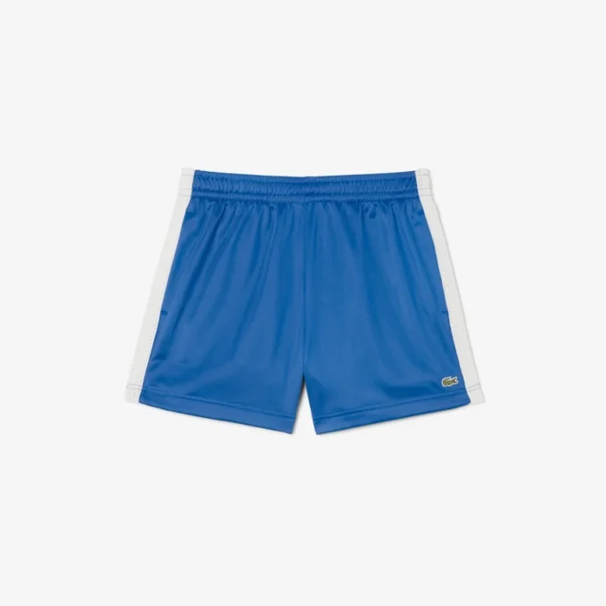 Pantalones cortos de jersey satinado con rayas Pointelle para mujer
