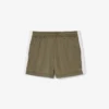 Pantalones cortos de jersey satinado con rayas Pointelle para mujer