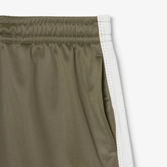 Pantalones cortos de jersey satinado con rayas Pointelle para mujer