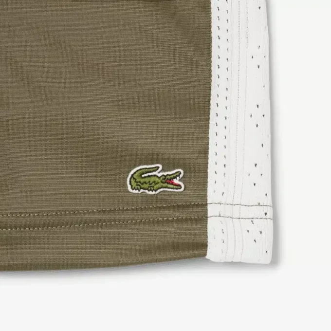 Pantalones cortos de jersey satinado con rayas Pointelle para mujer