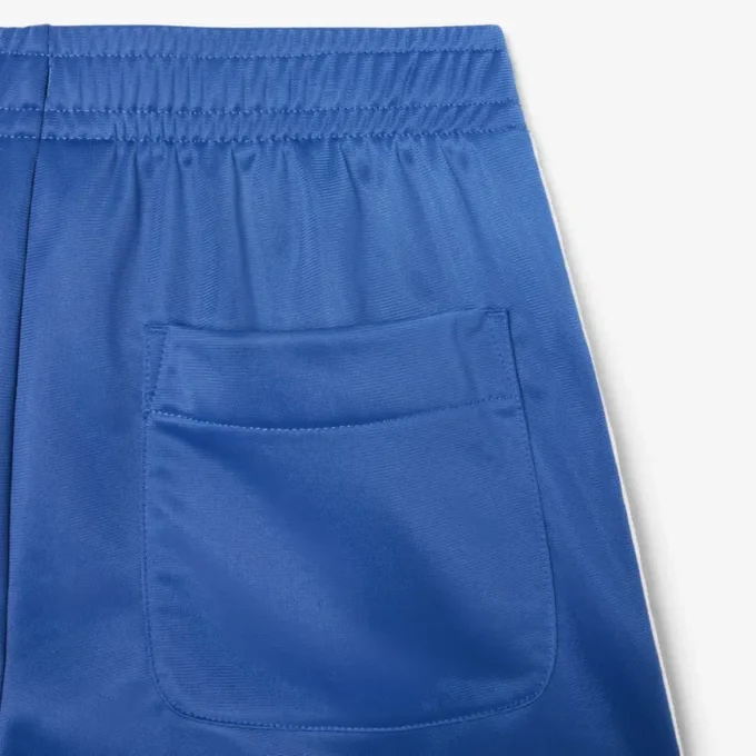 Pantalones cortos de jersey satinado con rayas Pointelle para mujer