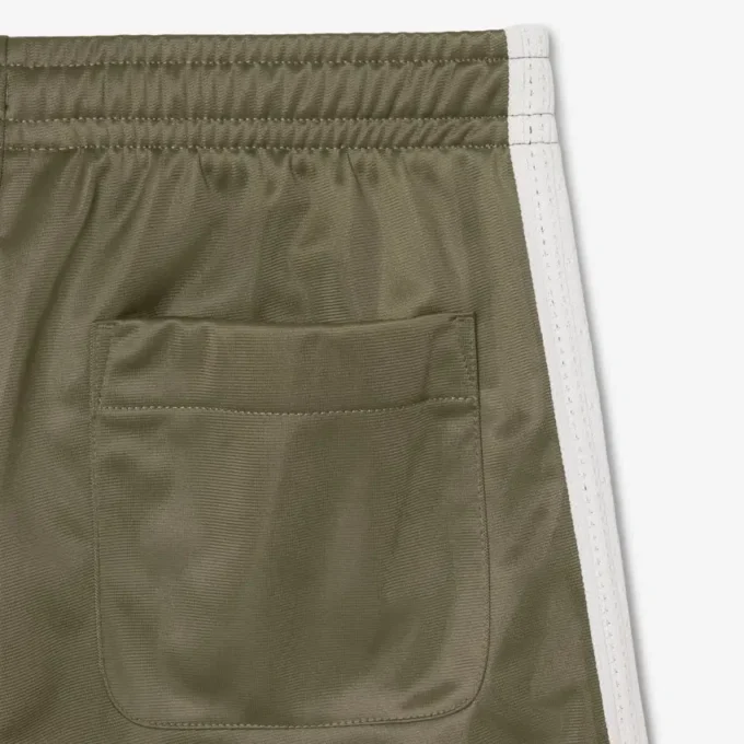Pantalones cortos de jersey satinado con rayas Pointelle para mujer
