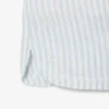 Pantalones cortos de lino a rayas de corte holgado para mujer