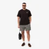 Pantalones cortos de mezcla de algodón estampados de corte holgado