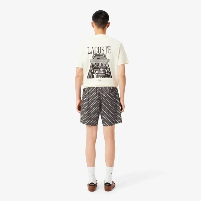 Pantalones cortos de mezcla de algodón estampados de corte holgado