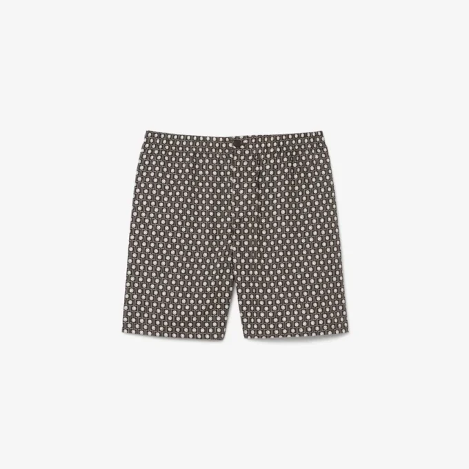 Pantalones cortos de mezcla de algodón estampados de corte holgado