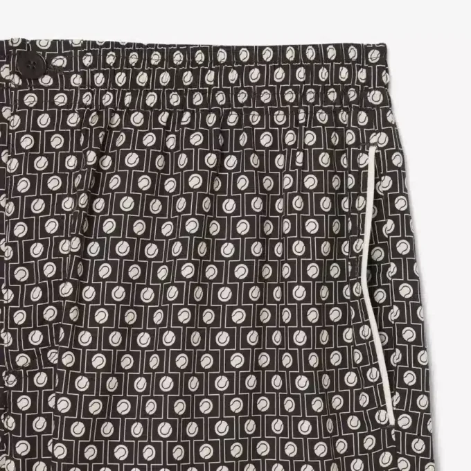 Pantalones cortos de mezcla de algodón estampados de corte holgado