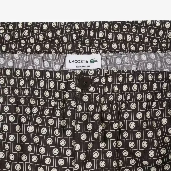 Pantalones cortos de mezcla de algodón estampados de corte holgado