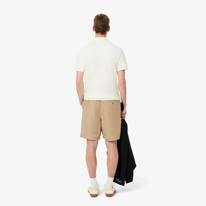 Pantalones cortos de mezcla de lana de corte regular para hombre
